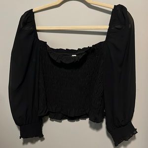 Black Sheer off the shoulder top